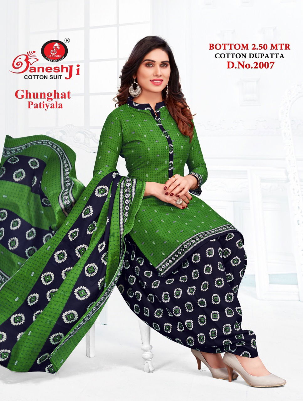 Ganeshji Ghunghat Patiyala 2 Casual Daily Wear Printed Cotton Dress Material Collection